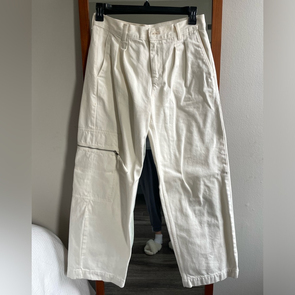 Off white Mango cargo jeans